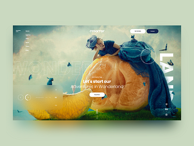 Creator Web Design Landing Page branding color creative design design inspiration typography ui ux web web design website wonderland