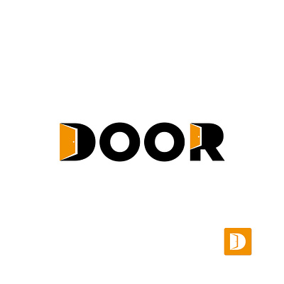 Door Logo abstract app flat icon logo minimal ui ux vector website