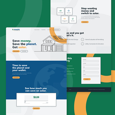 Solar Landing Page design illustrations landing page landing page design solar solar panel solar site solar website ui ux website website design