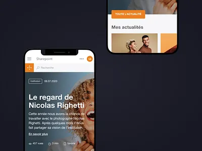 Intranet redesign for a Swiss institution / Sharepoint design institution institutional interface intranet mobile redesign sharepoint ui ux ui web