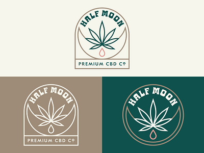 Logo concept for Half Moon CBD brand cbd design designer logo logodesign logodesigner typogaphy vector wellness