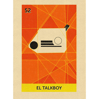 Talk Boy Loteria card illustrator photoshop procreate