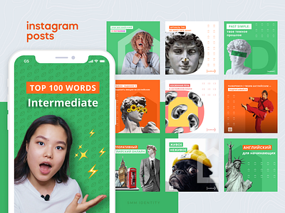 Instagram posts EnglishDom banner design branding design graphic design inspiration instagram instagram post smm identity ui design