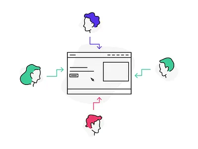 Site Visitors Illustration design human illustrations humans illustration illustrator people drawings people icons people illustration site visitors user illustration vector website visitors