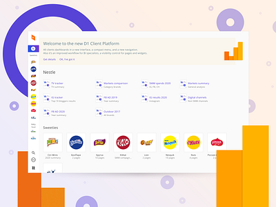 D1 Client Platform b2b d1 dentsu monitoring dashboard product product design real project russia web x1 platforms