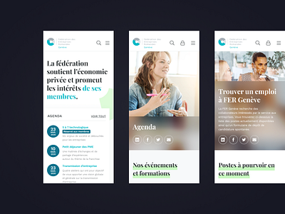 Federation of Geneva’s companies / Website redesign design institution institutional interface mobile redesign ui ux ui web