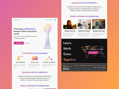 Project Beacon (Landing Page) branding figma gradient landing page platform product design ui design vector art web design