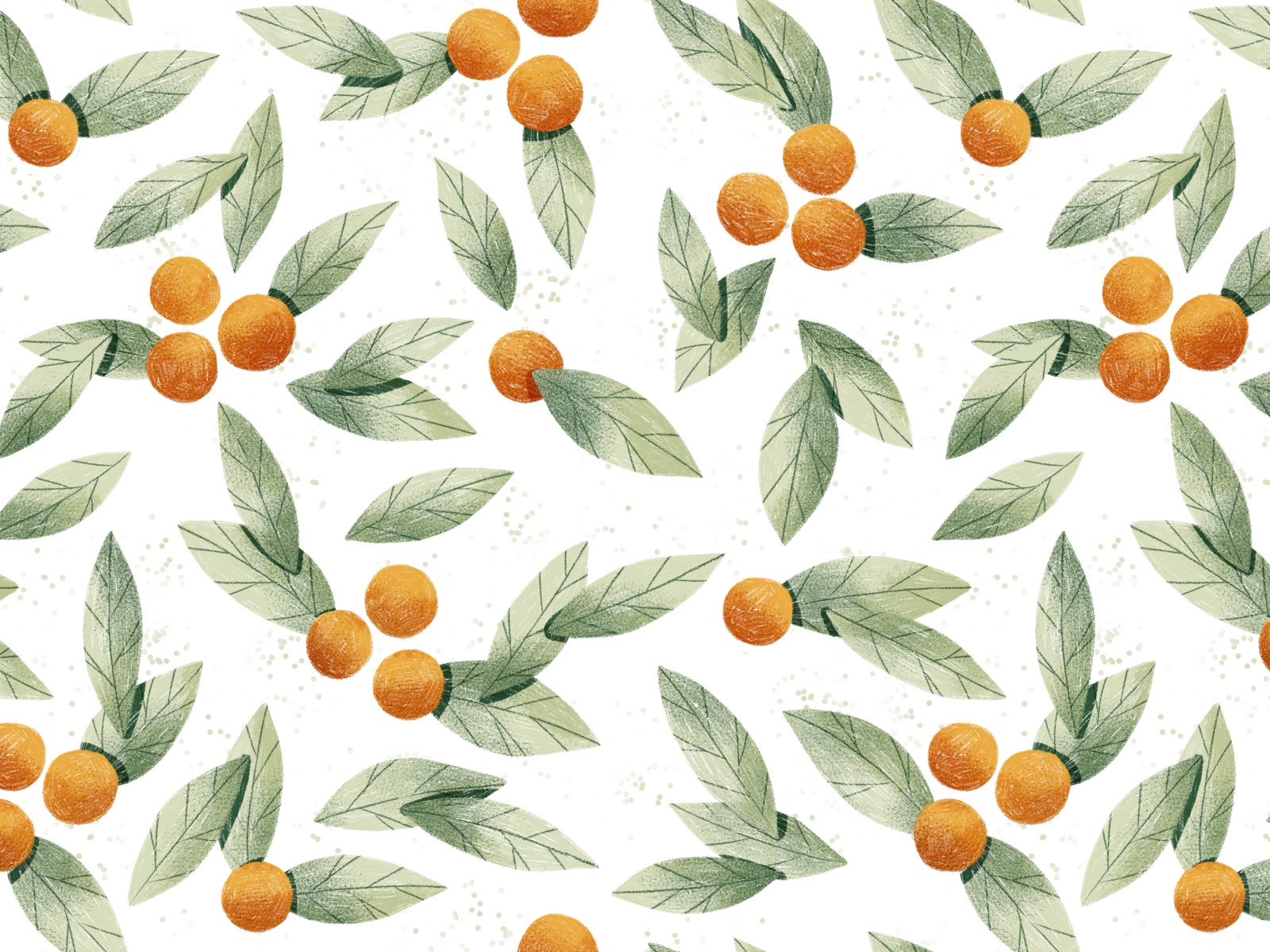Example of Oranges seamless pattern