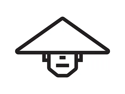 Zen Monk graphic icon illustration logo mark shapes vector