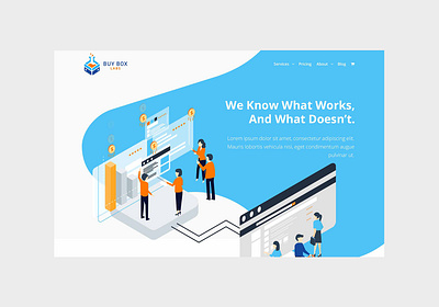 Buy Box Labs Services Page amazon branding ecommerce illustration website website design