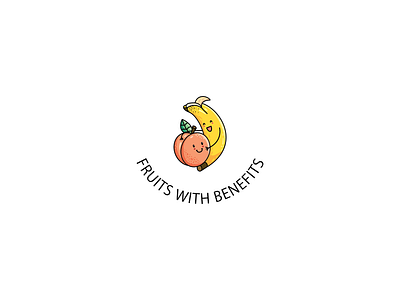 Logotype for Fruit Store banana fruit logo illustration logo logotype peach vector