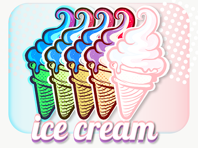 ice cream design design illustration graphic illustration icecream illustration logo shop typo typogaphy