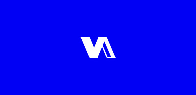 Vantage Construction Group blue brand identity logo design