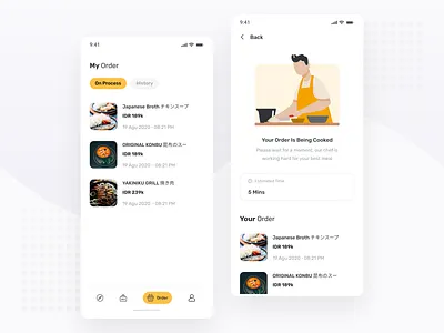 Restaurant & Cafe Booking App android clean cook daily food ios minimal mobile order process research restaurant simple ui ui design uiux uiux design ux ux design