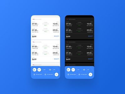 Flight Search - DailyUI 068 068 app booking daily ui dark mode design flight flight booking flight search minimal search ui