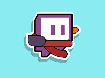 ProbabilityPigeon Twitch Icon 2d branding design flat design flatdesign illustration illustrator logo pigeon twitch