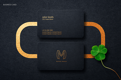 Paper Made Business Card business card business card design card logo mockup modern modern design modern logo