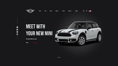 MINI Cooper Redesign, Home page cover app design designer homepage minicooper minimal ui uiux ux webdesign