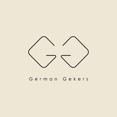 German Gekers app branding design flat logo minimal typography