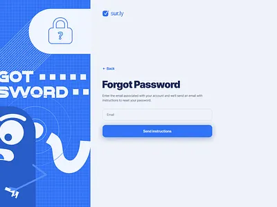 "Forgot Password" Character flat generative art generativeart illustration minimal typography ui ux vector web