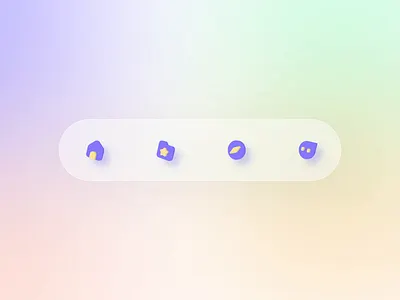 3D Tabbar icon motion motion design tabbar tabbarmotion