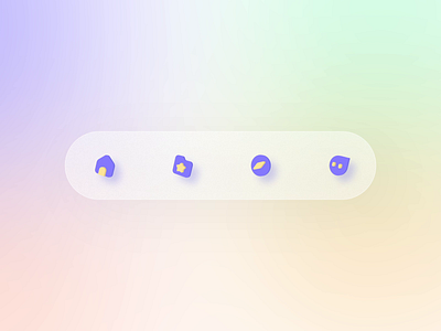 3D Tabbar icon motion motion design tabbar tabbarmotion