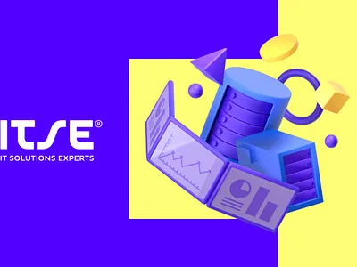 ITSE Brand identity blue brand identity branding branding agency branding and identity branding concept branding design cgi custom type design identity illustration logo logotype tech type violet