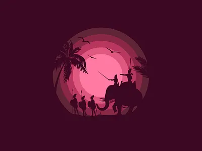 The King's Ride character design dribbble follow graphicdesign illustration king logo nature shot silhouette vector