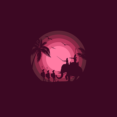 The King's Ride character design dribbble follow graphicdesign illustration king logo nature shot silhouette vector