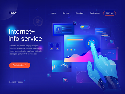 Internet+ info service banner webillustrator