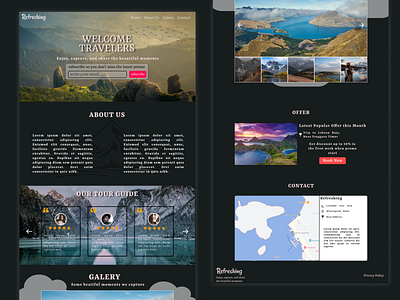 Travel Company Profile art branding clean dark ui design graphic design landingpage trending ui ui ux web website