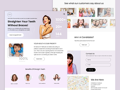 dental website application branding dental dental care dentist design product page ui ux web web design webdesign website website design