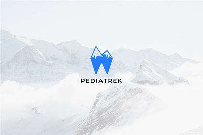 Pediatrek blue logo mountain pediatric snow white