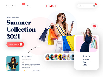 Fashion Website branding clean design figma flatdesign ui ux website website design