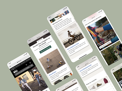 REI Spring Cycling Homepage Mobile Design