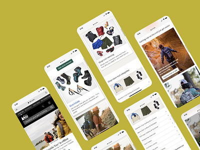 REI Spring Trail Homepage Mobile Design