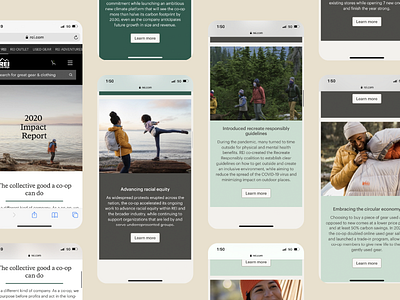 REI Impact Report 2020 Mobile Design