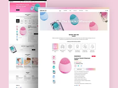 SSKIN CO - eCommerce Website home page homepage homepage design landing landing page product design product page ui design uiux ux design web web design web page webdesign website