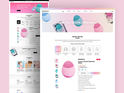SSKIN CO - eCommerce Website home page homepage homepage design landing landing page product design product page ui design uiux ux design web web design web page webdesign website