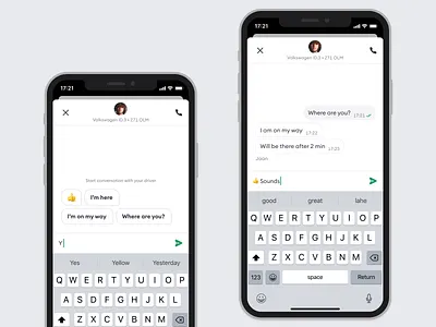 💬Bolt Rider & Driver Chat bolt chat chat interface chat ui chatting messaging ride hailing rideshare