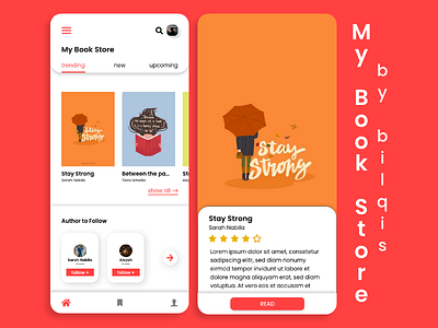 my book store app design flat idnakhwat redesign studying thyratiara ui ux