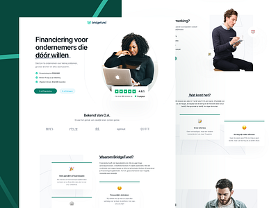 Landing Page: BridgeFund agency landing page agency website landing page landing page design landing page ui ui ui design ux website website design