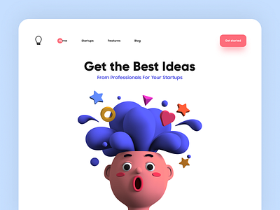 Ideas for Startups Website Design 3d app colorful design ideas illustration landing page minimal mobile modern productdesign professionals startups typography ui ui ux ux web design website website design