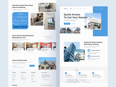 Booqing Room Booking Website booking app booking system design homepage hotel website landing page room booking ui ui ux ux