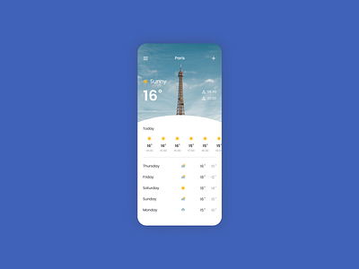 Daily UI 037 - Weather app dailyui dailyui037 design figma mobile mobile app mobile design mobile ui ui weather weather app weather forecast
