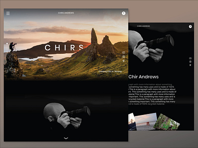 Photographers Portfolio dailyui portfolio rebound webdesign website