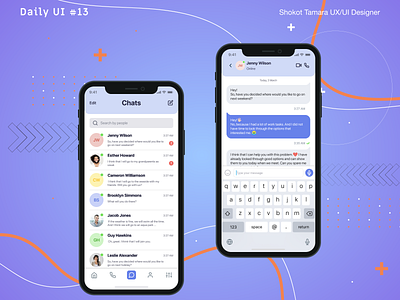 #DailyUI #013 - Direct Messaging app design typography ui ux