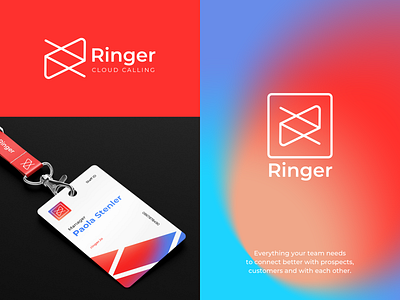 Ringer - Brand Design for SaaS service brand brand design brand identity branding branding concept business card colors corporate branding corporate design font fonts gradient logo logodesign logotype print materials typogaphy ui