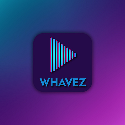 Whavez App Logo applogo brandesign brandidentity branding logobrand logodesign logodesigner logodesigns music musicapp musicapplogo musiclogo vector