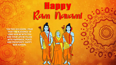 HAPPY RAM NAVAMI design graphicdesign illustration photoshop poster design socialmedia ui ux